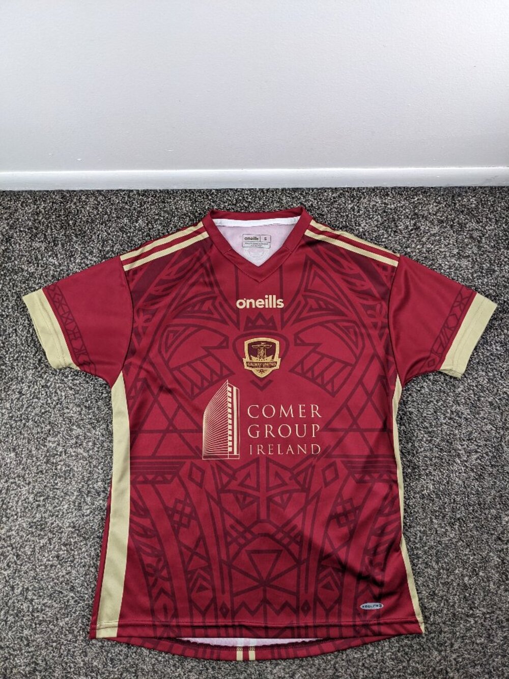 2023 Galway United FC Jersey O'Neills GAA Home Red Mens Small
